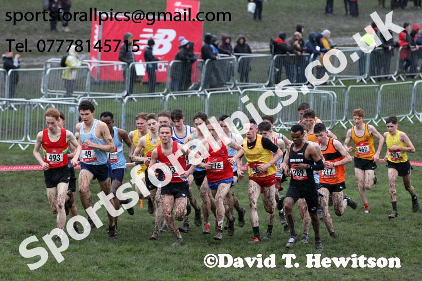 Senior boys 2019 New Balance English Schools Cross Country Champs, Temple Newsam, Leeds. Photo:  David T. Hewitson/Sports for All Pics